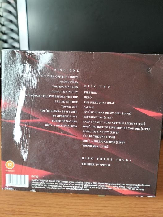 CD duplo + DVD Thunder