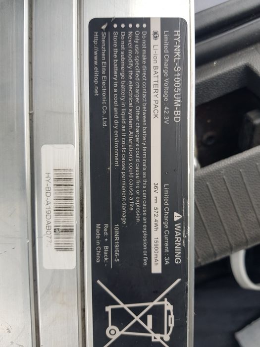 Bateria 36V   16A do hulajnogi i roweru elektrycznego