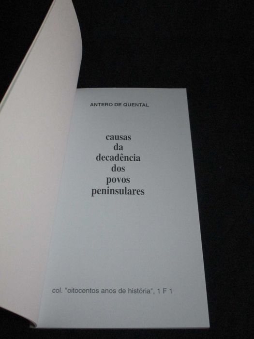 Livro Causas da Decadência dos Povos Peninsulares Antero de Quental Ulmeiro