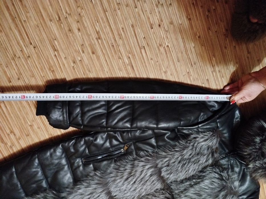 Зимняя женская кожаная куртка куртка