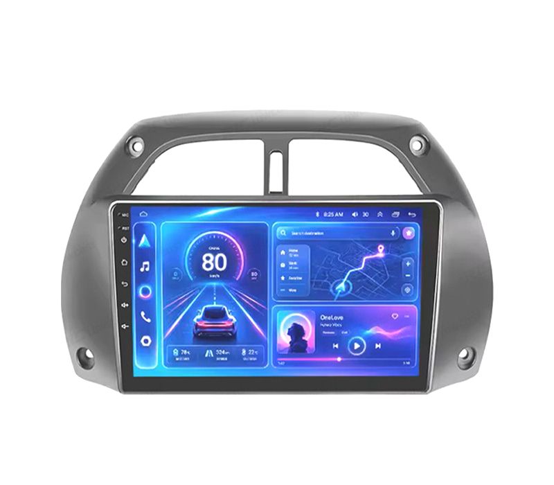 RÁDIO GPS 9'' ANDROID 13 TOYOTA RAV4 01-06 2 DIN 4GB+64GB