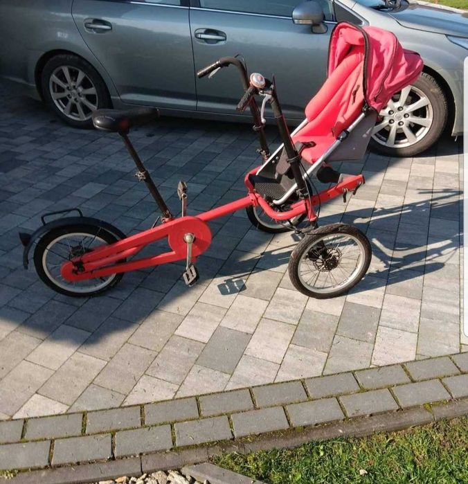 Rower riksza wózek przyczepka tandem