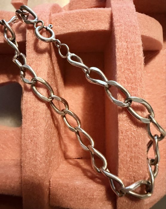 Pulseira de prata- unisexo