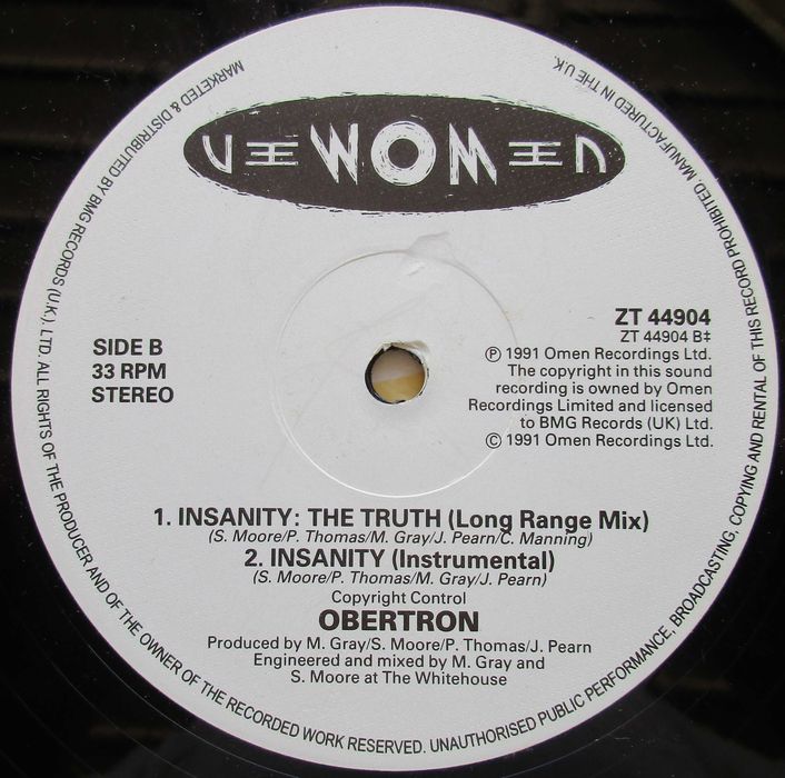 Obertron - - - - - Insanity - - - - - Maxi Single