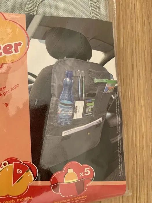 Nowy organizer samochodowy na fotel szary