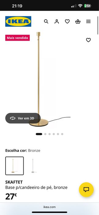 Candeeiros de pé em bronze