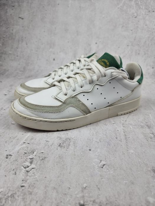 Buty Męskie Adidas 44.5 2/3 Skórzane Białe Sneakersy Trampki