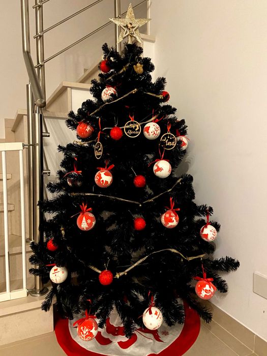 Arvore de natal preta 150cm