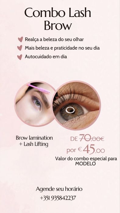 Brow lamination e lash lifting
