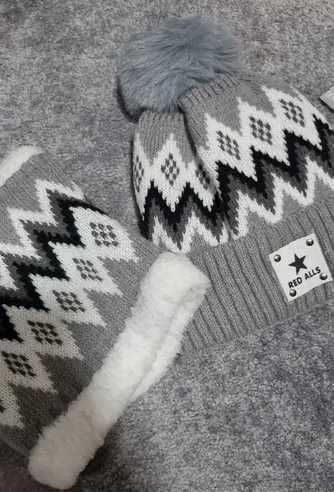 Nowy zimowy cieplutki komplet czapka + komin!!