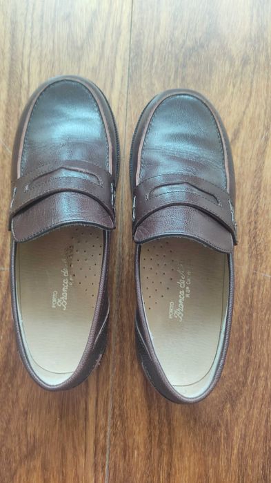 Sapatos de criança, Pele Genuína, tam. 34, castanho