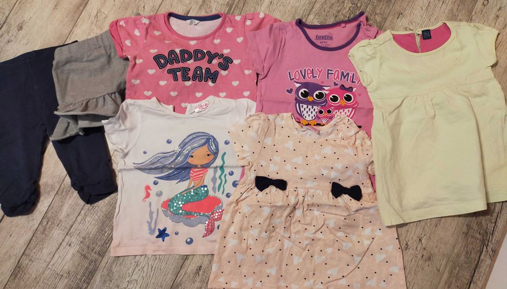 Ciuszki ubranka dziewczynka 86/92 bluzki