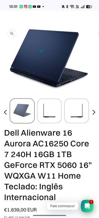 Alienware 16" novo