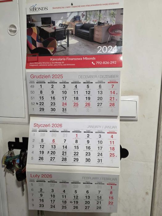 Kalendarz na ścianę Nat 2026