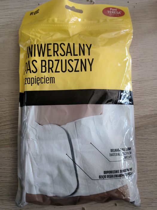 Pas brzuszny z zapięciem rozm S 81-90 cm