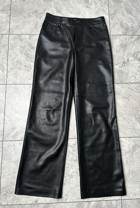 Spodnie skórzane wide leg Mango 38 święta