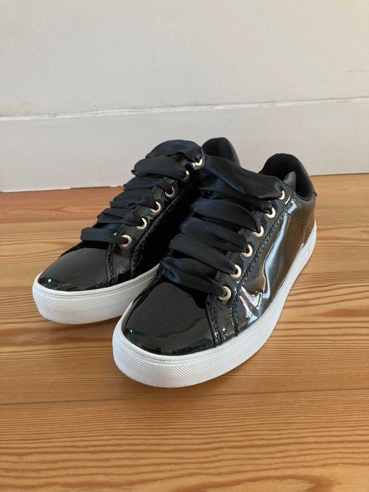 Ténis pretos verniz La Redoute senhora 38-39 - como novos