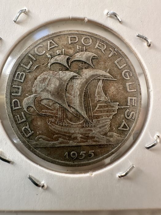 Moeda de prata 1955 Republica portuguesa