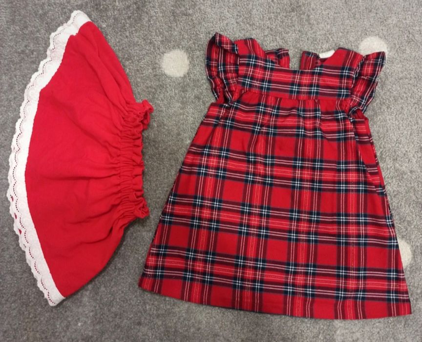 Zestaw Sukienka spódniczka na Święta świąteczna sesja H&M 74 jak nowa