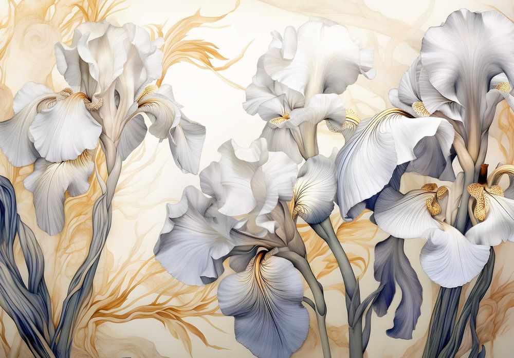 Fototapeta Kremowe Kwiaty Do Pokoju 3D Na Twój Rozmiar + KLEJ