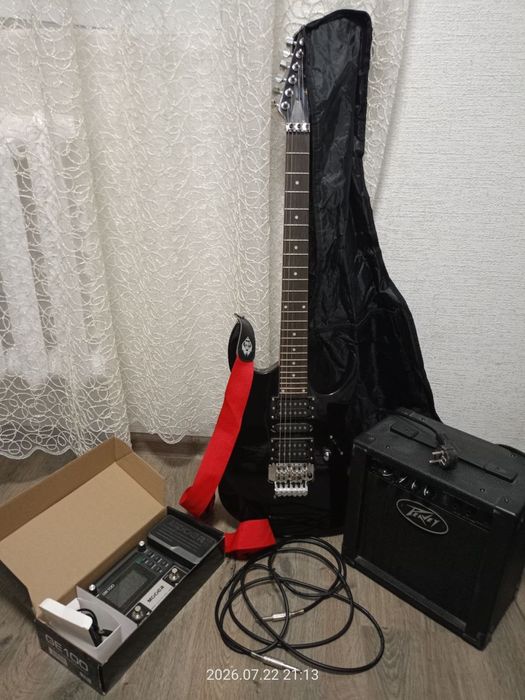 Комплект для игры на электрогитаре | Гитара + Peavey + Mooer GE100