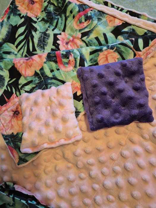 Kołderka obciążeniowa SensorDuck 3 kg 100x140  cm, roż + dodatki