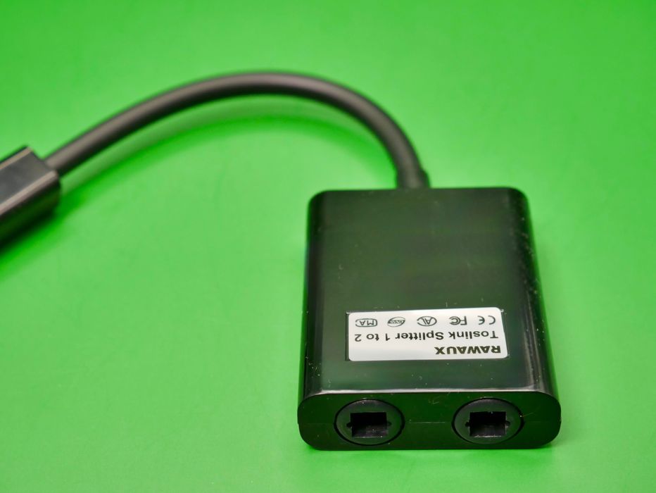 Optyczny rozdzielacz audio Toslink 1 na 2