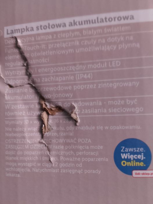 Lampa ledowa stojąca nowa