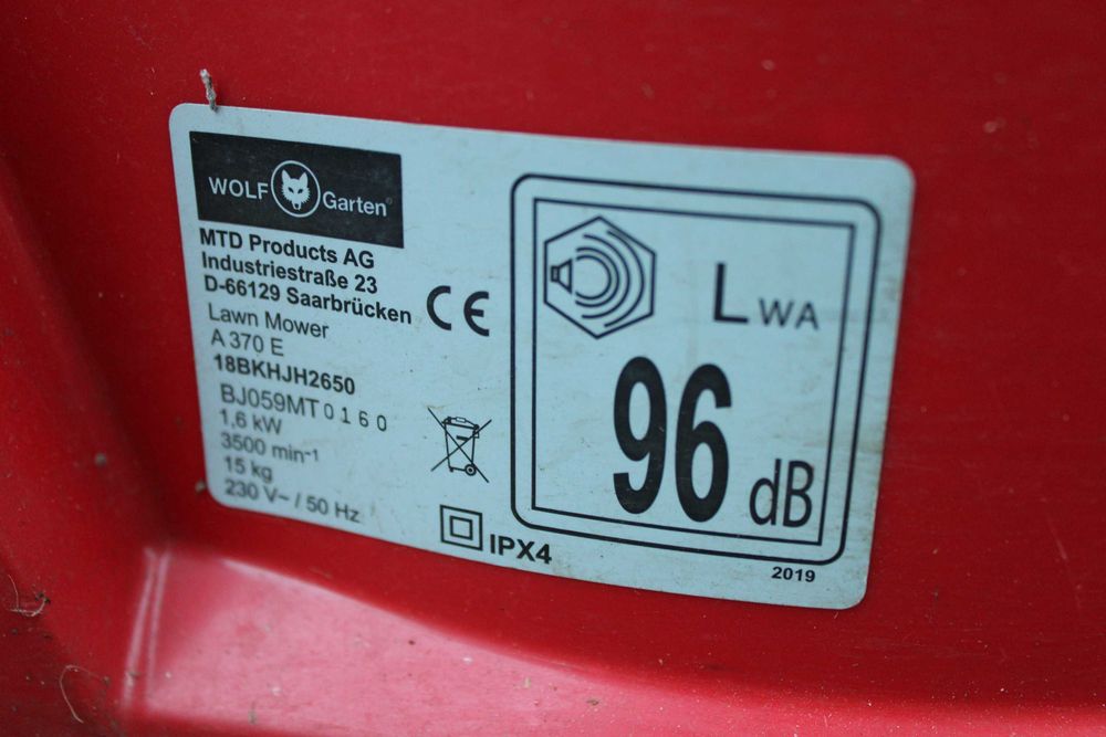 Kosiarka elektryczna Wolf Garten A 370 E stan bardzo dobry
