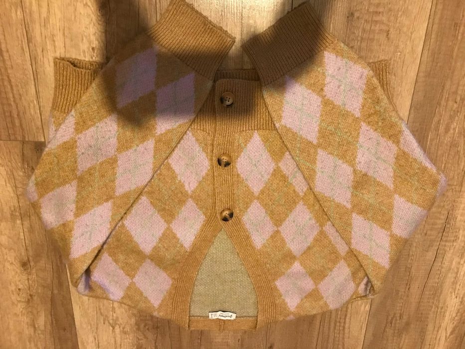 Kardigan sweter w romby Stradivarius S