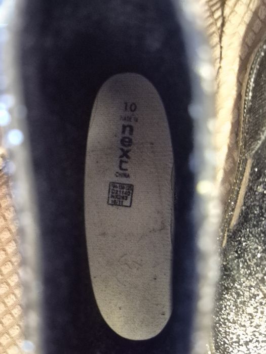 Kalosze czarne z brokatem rozmiar 29