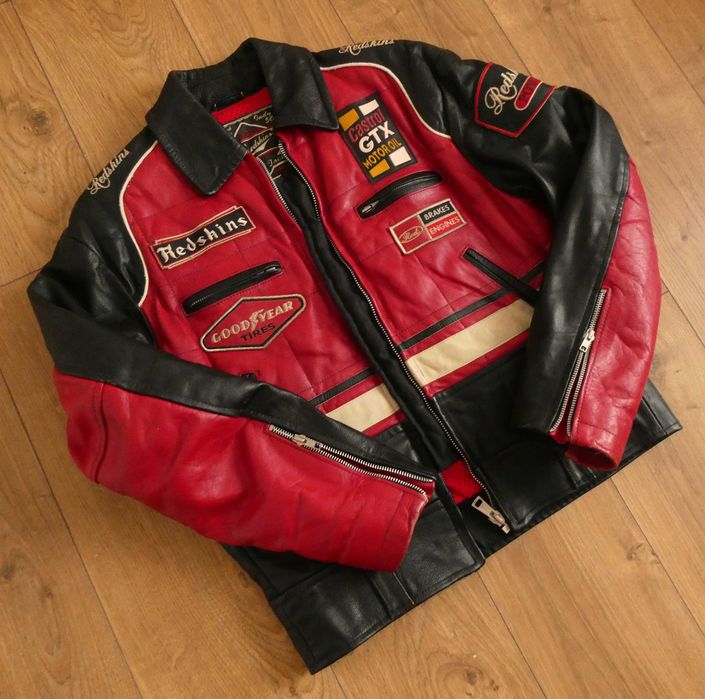 Kurtka skórzana męska REDSKINS racer PILOTKA skóra  M/L