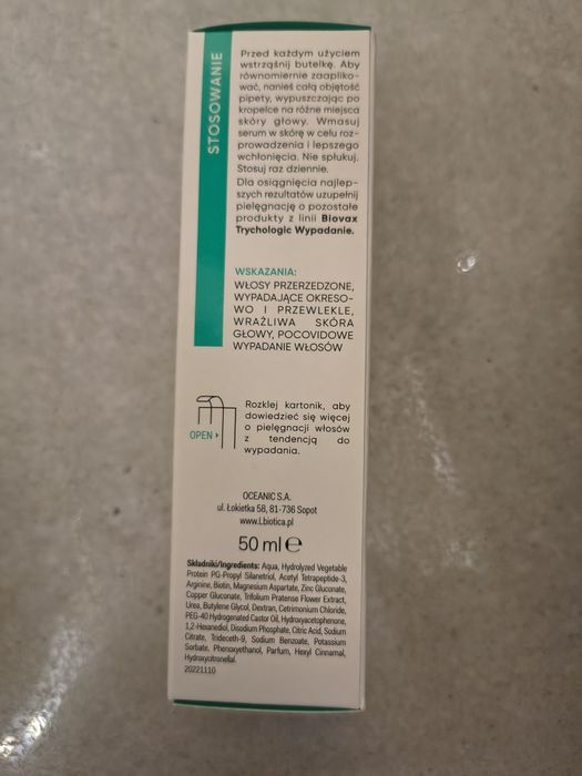 Biovax trychologic wypadanie nowe
