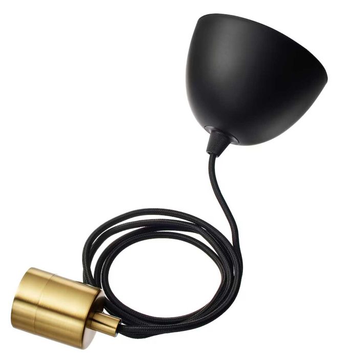 Conjunto de cabos + Lâmpada LED em vidro castanho