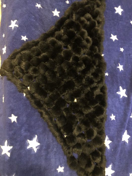 Шаль мех черная