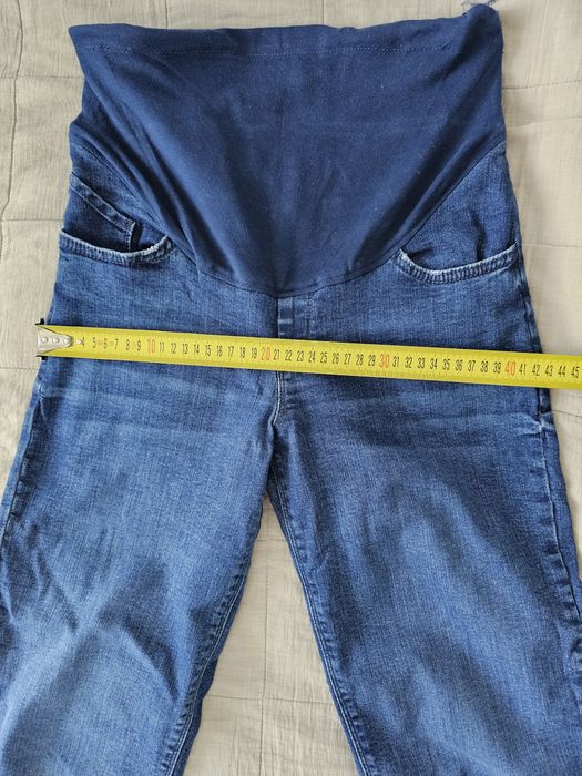 Джинси для вагітних сині Mom, M, 550 грн.