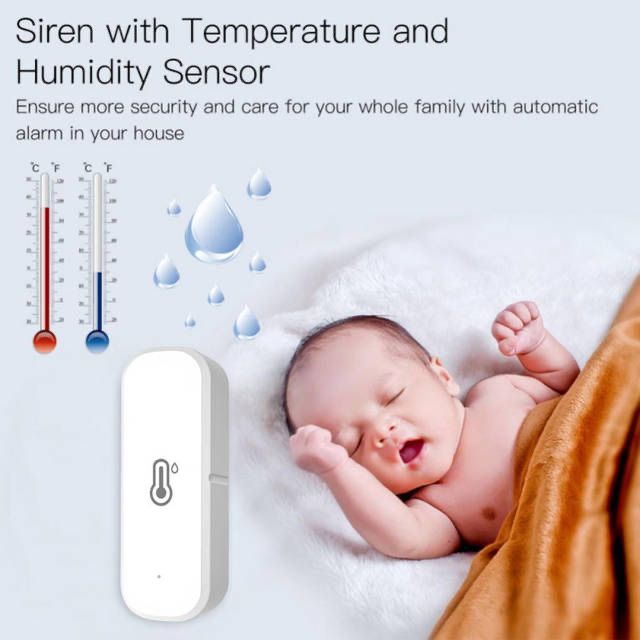 WiFi smart датчик температури та вологості Aubess Tuya Zigbee