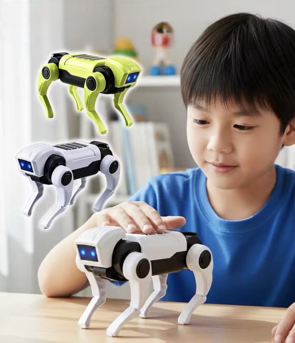 Brinquedo Robô Cão RC de Montagem DIY, Kit de Robô Mecânico com Controle Remoto
