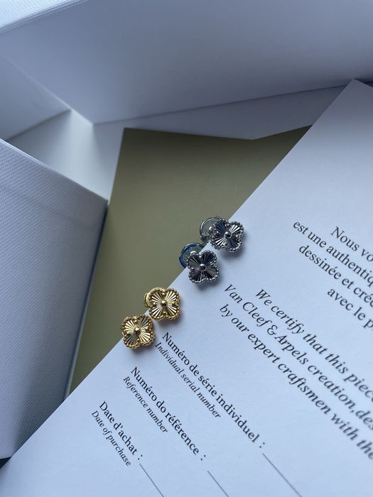 Сережки в стиле Van Cleef Ван Клиф винтажные