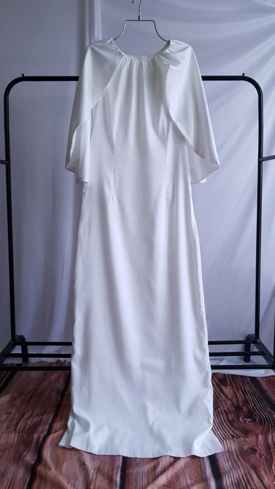 Suknia Ślubna z peleryną gładka biała Y.A.S S 36