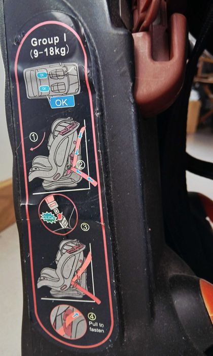 Cadeira auto bebe até aos 18kg