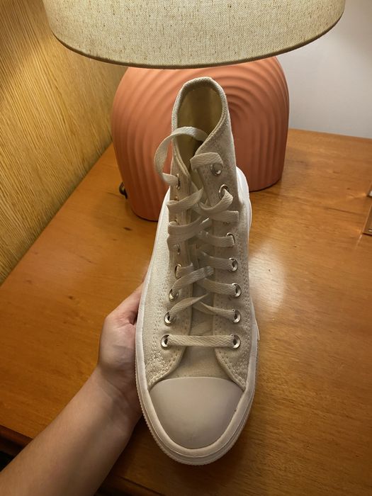 Bota teni platadorma All star branca