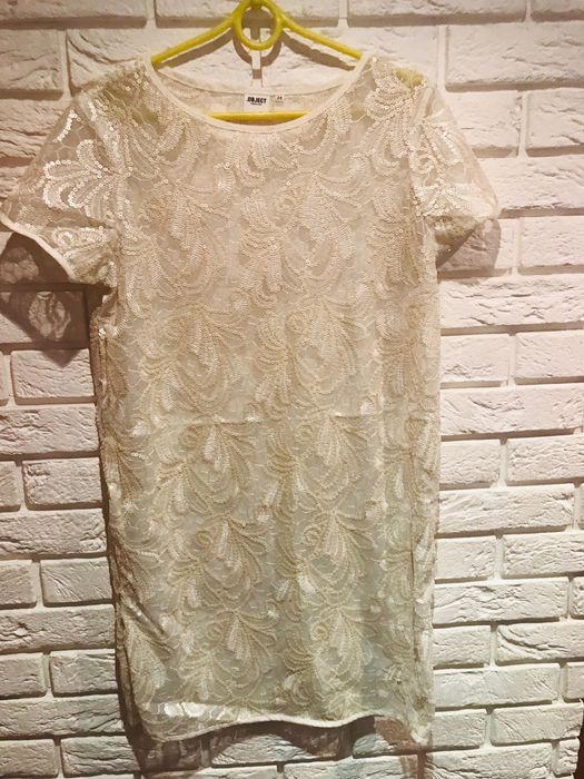 Object kremowa sukienka -  tunika M