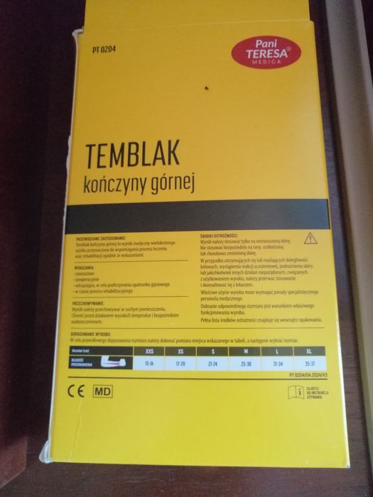 Temblak na rękę rozmiar M