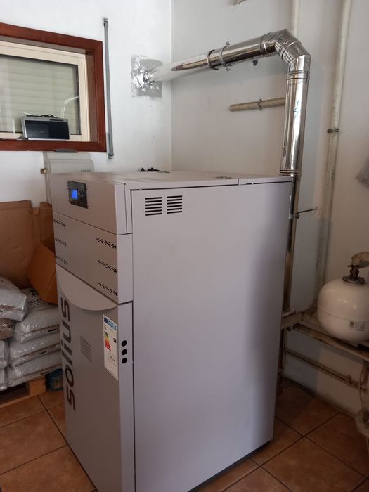 Caldeira a pellets marca solius 25kw1500