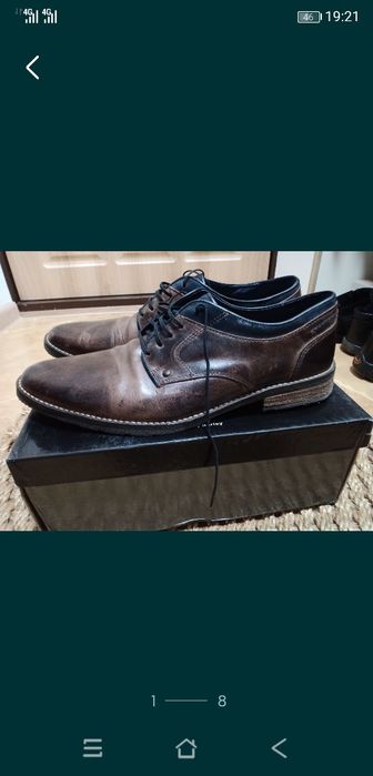 Мужские кожаные ботинки  42