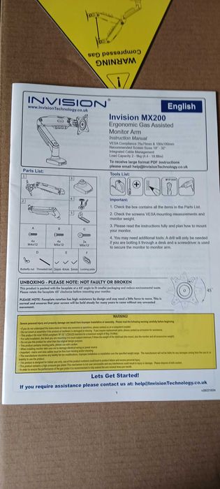 Regulowany Uchwyt Biurkowy do Monitora
