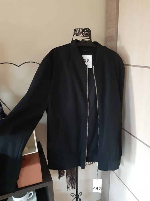 Kurtka L zara bomberka czarna męska elegancka wiosna cienka kurteczka