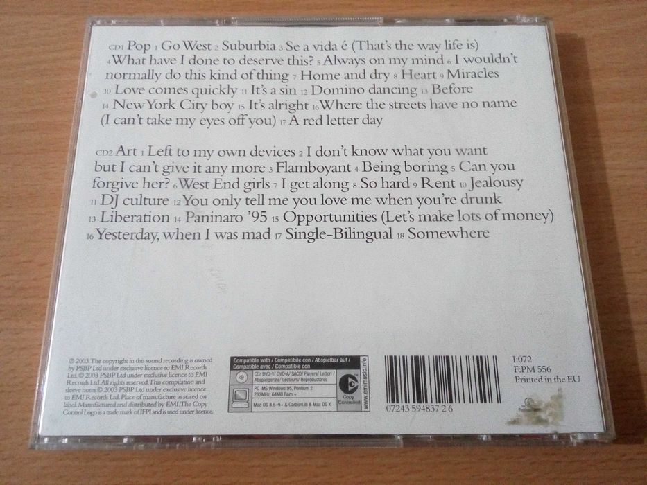 (  Reservado. ).  PET SHOP BOYS - Pop Art The Hits 2xCD