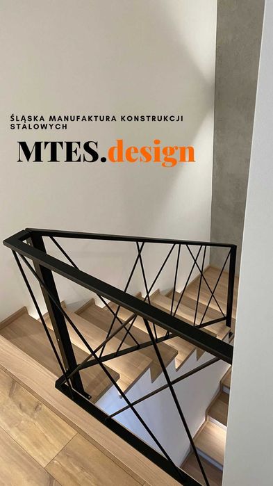 Balustrada wewnętrzna stalowa na wymiar | Nowoczesna | Śląsk